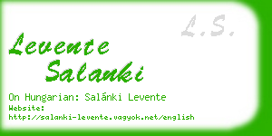 levente salanki business card