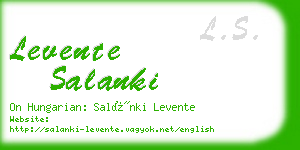 levente salanki business card